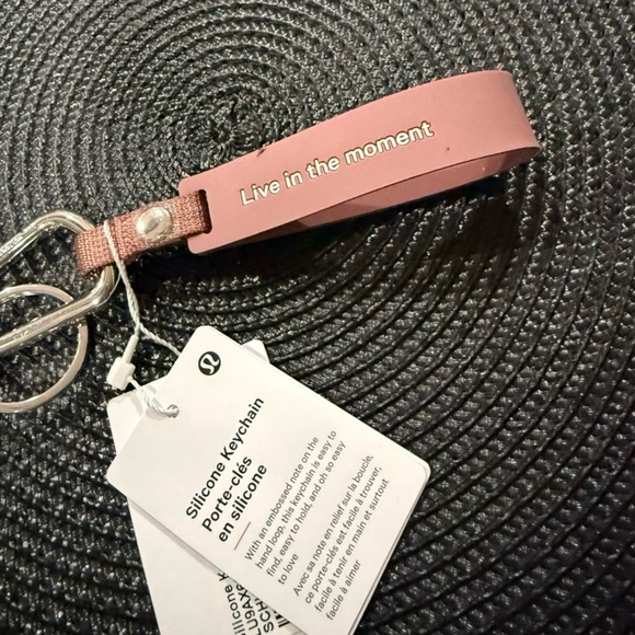 lululemon athletica Pink Silicone Keychain NWT - Picture 2 of 3